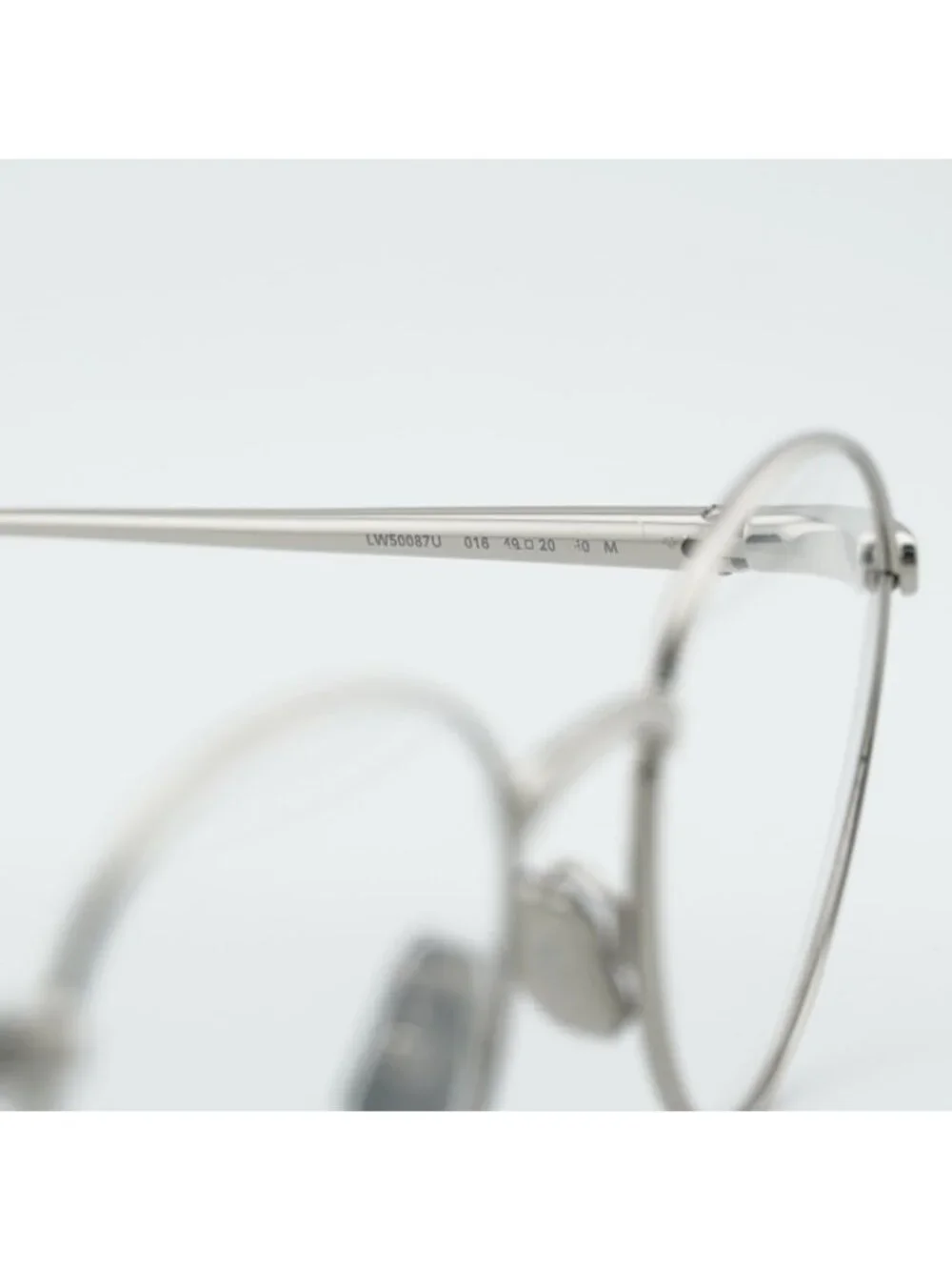 Loewe LW50087U 016 Eyeglasses Shiny Palladium 49mm Square Frame